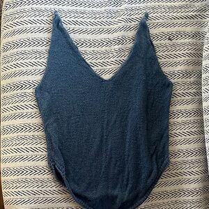 Free People Beach Tank - Small - Blue - Flowy - Boucle